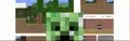 A creeper appears and explodes when clicking X.