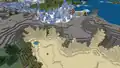 A gravelly mountains+ biome generated as the border between desert lakes and ice spikes.