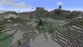 A regular gravelly mountains single biome world, showing that it is exactly the same.