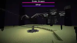 Comparison between the ender dragon and the wither.