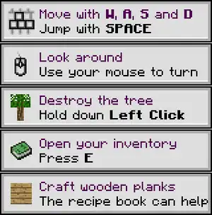 The new tutorial hints.