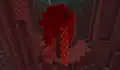 A huge crimson fungus generated on netherrack