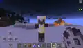 A husk wearing gold armor in Pocket Edition.