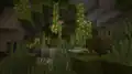 Screenshot of a lush caves biome.