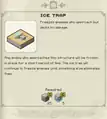 Journal entry of an ice trap.