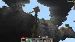 A staircase on a floating map.