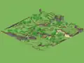 A typical normal, small, inland map in isometric perspective.