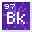 Invicon Berkelium.png: Inventory sprite for Berkelium in Minecraft as shown in-game linking to Element#Berkelium with description: Berkelium