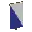 Invicon Blue Per Bend Inverted Banner.png: Inventory sprite for Blue Per Bend Inverted Banner in Minecraft as shown in-game linking to Banner with description: Banner Blue Per Bend Inverted
