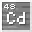 Invicon Cadmium.png: Inventory sprite for Cadmium in Minecraft as shown in-game linking to Element#Cadmium with description: Cadmium