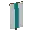 Invicon Cyan Pale Banner.png: Inventory sprite for Cyan Pale Banner in Minecraft as shown in-game linking to Banner with description: Banner Cyan Pale