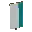 Invicon Cyan Pale Sinister Banner.png: Inventory sprite for Cyan Pale Sinister Banner in Minecraft as shown in-game linking to Banner with description: Banner Cyan Pale Sinister