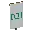 Invicon Cyan Snout Banner.png: Inventory sprite for Cyan Snout Banner in Minecraft as shown in-game linking to Banner with description: Banner Cyan Snout