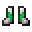 Invicon Emerald Trim Iron Boots.png: Inventory sprite for Emerald Trim Iron Boots in Minecraft as shown in-game linking to Emerald Trim Iron Boots with description: Iron Boots Upgrade: &nbsp;Armor Trim &nbsp;Emerald Material When on Feet: +2 Armor
