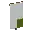 Invicon Green Base Sinister Canton Banner.png: Inventory sprite for Green Base Sinister Canton Banner in Minecraft as shown in-game linking to Banner with description: Banner Green Base Sinister Canton