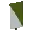 Invicon Green Per Bend Banner.png: Inventory sprite for Green Per Bend Banner in Minecraft as shown in-game linking to Banner with description: Banner Green Per Bend