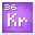 Invicon Krypton.png: Inventory sprite for Krypton in Minecraft as shown in-game linking to Element#Krypton with description: Krypton