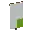 Invicon Lime Base Sinister Canton Banner.png: Inventory sprite for Lime Base Sinister Canton Banner in Minecraft as shown in-game linking to Banner with description: Banner Lime Base Sinister Canton