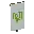 Invicon Lime Flow Banner.png: Inventory sprite for Lime Flow Banner in Minecraft as shown in-game linking to Banner with description: Banner Lime Flow