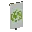 Invicon Lime Globe Banner.png: Inventory sprite for Lime Globe Banner in Minecraft as shown in-game linking to Banner with description: Banner Lime Globe
