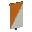 Invicon Orange Per Bend Sinister Banner.png: Inventory sprite for Orange Per Bend Sinister Banner in Minecraft as shown in-game linking to Banner with description: Banner Orange Per Bend Sinister