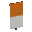 Invicon Orange Per Fess Banner.png: Inventory sprite for Orange Per Fess Banner in Minecraft as shown in-game linking to Banner with description: Banner Orange Per Fess