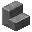 Invicon Polished Andesite Stairs.png: Inventory sprite for Polished Andesite Stairs in Minecraft as shown in-game linking to Polished Andesite Stairs with description: Polished Andesite Stairs