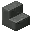 Invicon Polished Tuff Stairs.png: Inventory sprite for Polished Tuff Stairs in Minecraft as shown in-game linking to Polished Tuff Stairs with description: Polished Tuff Stairs