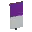 Invicon Purple Per Fess Banner.png: Inventory sprite for Purple Per Fess Banner in Minecraft as shown in-game linking to Banner with description: Banner Purple Per Fess