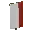 Invicon Red Pale Sinister Banner.png: Inventory sprite for Red Pale Sinister Banner in Minecraft as shown in-game linking to Banner with description: Banner Red Pale Sinister