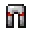 Invicon Redstone Trim Iron Leggings.png: Inventory sprite for Redstone Trim Iron Leggings in Minecraft as shown in-game linking to Redstone Trim Iron Leggings with description: Iron Leggings Upgrade: &nbsp;&yArmor Trim &nbsp;Redstone Material When on Legs: +5 Armor