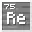 Invicon Rhenium.png: Inventory sprite for Rhenium in Minecraft as shown in-game linking to Element#Rhenium with description: Rhenium