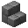 Invicon Stone Brick Stairs.png: Inventory sprite for Stone Brick Stairs in Minecraft as shown in-game linking to Stone Brick Stairs with description: Stone Brick Stairs