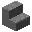 Invicon Stone Stairs.png: Inventory sprite for Stone Stairs in Minecraft as shown in-game linking to Stone Stairs with description: Stone Stairs