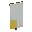 Invicon Yellow Base Dexter Canton Banner.png: Inventory sprite for Yellow Base Dexter Canton Banner in Minecraft as shown in-game linking to Banner with description: Banner Yellow Base Dexter Canton