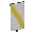 Invicon Yellow Bend Banner.png: Inventory sprite for Yellow Bend Banner in Minecraft as shown in-game linking to Banner with description: Banner Yellow Bend