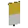 Invicon Yellow Per Fess Banner.png: Inventory sprite for Yellow Per Fess Banner in Minecraft as shown in-game linking to Banner with description: Banner Yellow Per Fess