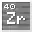 Invicon Zirconium.png: Inventory sprite for Zirconium in Minecraft as shown in-game linking to Element#Zirconium with description: Zirconium