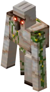 An iron golem in Minecraft Dungeons.