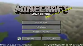 Java Edition 1.12.2-pre1.png: Infobox image for Minecraft 1.12.2-pre1 the version in Minecraft