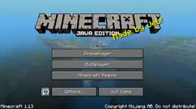 Java Edition 1.13 menu.png: Infobox image for Minecraft 1.13 the version in Minecraft