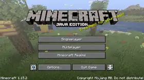 Java Edition 1.15.2 menu.png: Infobox image for Minecraft 1.15.2 the version in Minecraft