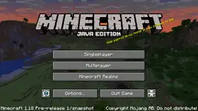 Java Edition 1.18 Pre-release 1.png: Infobox image for Minecraft 1.18 Pre-release 1 the version in Minecraft
