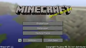 Java Edition 1.1 menu.png: Infobox image for Minecraft 1.1 the version in Minecraft