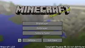Java Edition 1.2.5 menu.png: Infobox image for Minecraft 1.2.5 the version in Minecraft