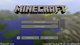 Java Edition 1.6.3.png: Infobox image for Minecraft 1.6.3 the version in Minecraft