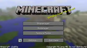 Java Edition 12w03a.png: Infobox image for Minecraft 12w03a the version in Minecraft
