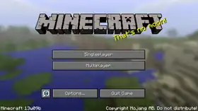 Java Edition 13w09b.png: Infobox image for Minecraft 13w09b the version in Minecraft