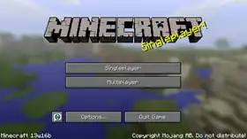 Java Edition 13w16b.png: Infobox image for Minecraft 13w16b the version in Minecraft