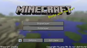 Java Edition 13w36a menu.png: Infobox image for Minecraft 13w36a the version in Minecraft